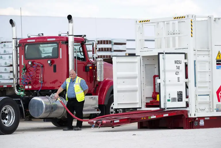 Fuel tank and dispensing system in use on-site, helping reduce fuel handling costs and improve operational efficiency.