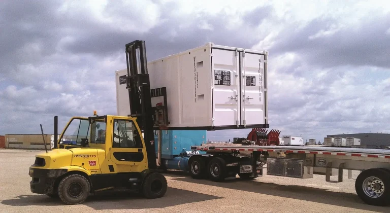 TransTank portable fuel tank on-site, providing secure diesel storage and efficient on-site refuelling for construction and industrial equipment.